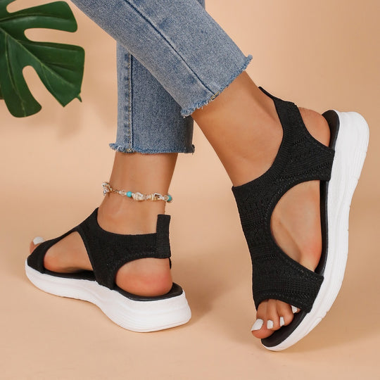 Damen Bequeme Strandsandalen mit atmungsaktivem Mesh-Obermaterial EB