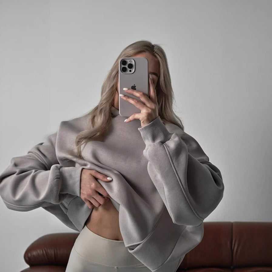 Damen oversized Kapuzenpullover mit extraweiter Passform und tief geschnittener Kapuze Eichborn Berlin