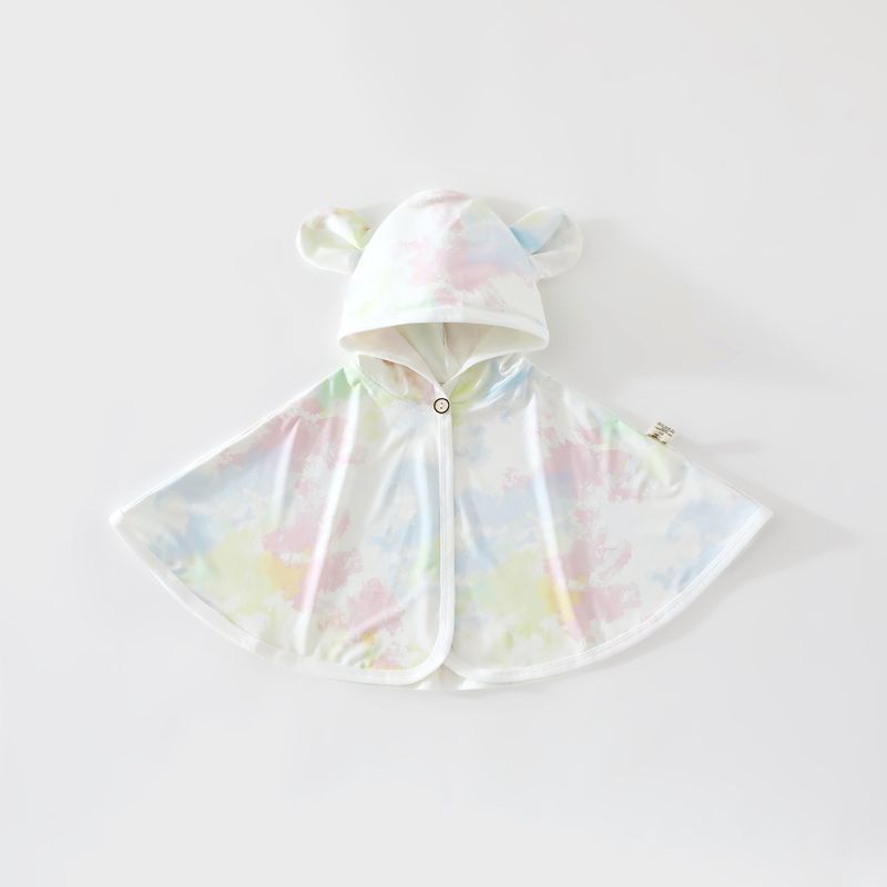 Unisex nan Bio-Baumwolle Kapuzen-Baby-Poncho-Cape mit Ohr-Kapuze und Druckverschluss EB