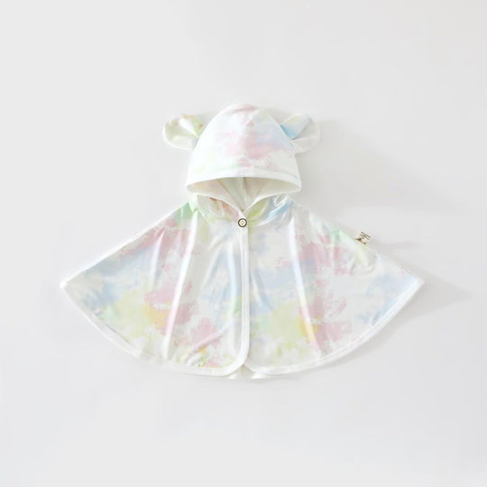 Unisex nan Bio-Baumwolle Kapuzen-Baby-Poncho-Cape mit Ohr-Kapuze und Druckverschluss EB