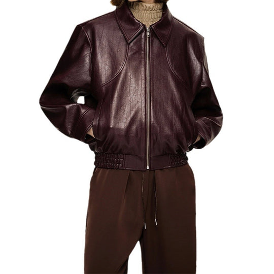 Damen Kunstlederjacke mit lässigem Schnitt und Reißverschluss EB