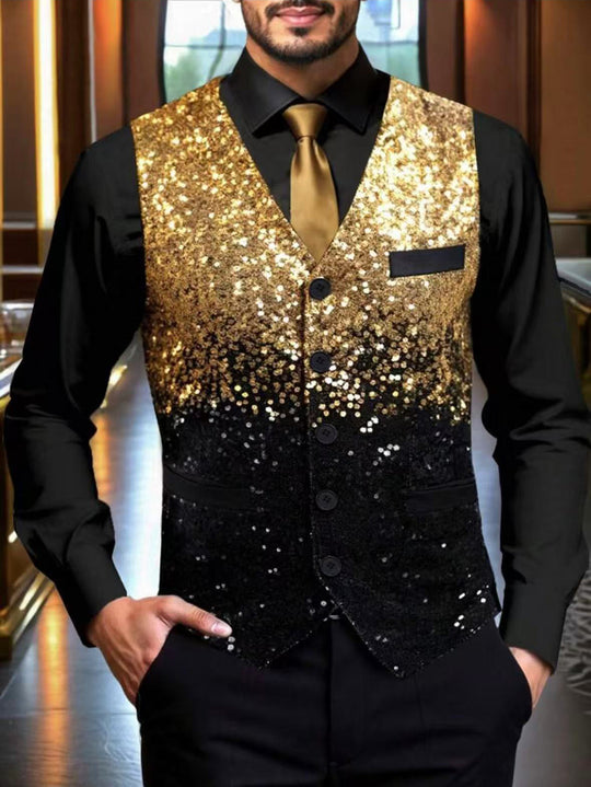 Herren Glitzernde Festtagsweste EB