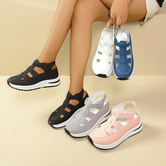 Damen freizeitorientierte Sneakers mit komfortabler Oberflächenstruktur und flexiblem Sohlendesign EB