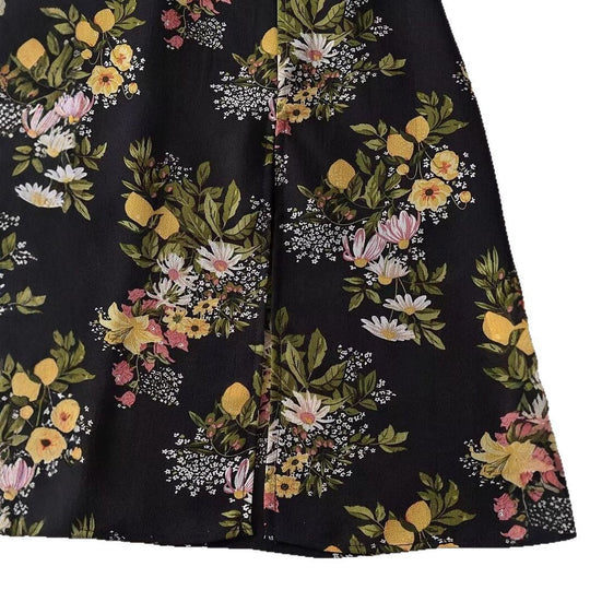 Damen Maxikleid mit floralem Design und zarten Spaghettiträgern EB