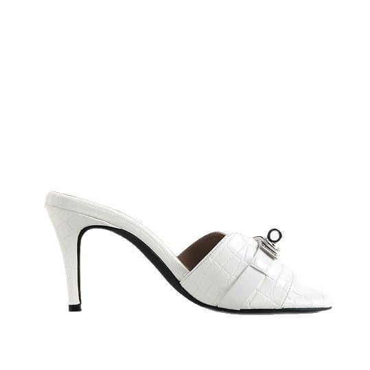 Damen Elegante Absatzpantoletten mit schickem Kettendetail EB