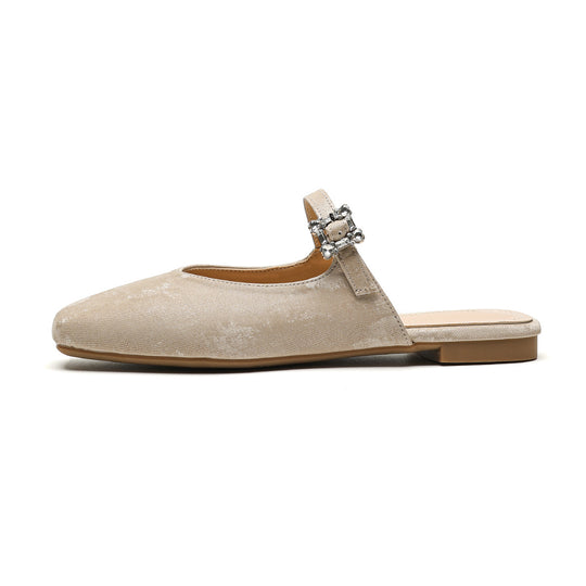 Damen Slingback-Ballerinas mit luxuriösem Schnallenakzent und weichem Obermaterial EB