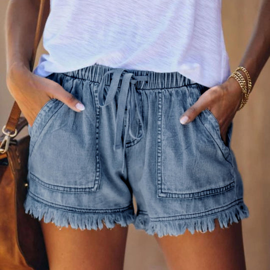 EB | Denim-Shorts mit hoher Taille