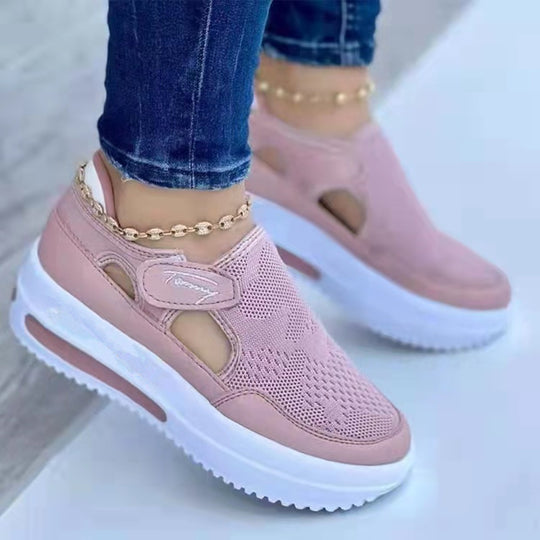 Damen atmungsaktive Sneaker mit luftigen Einsätzen EB