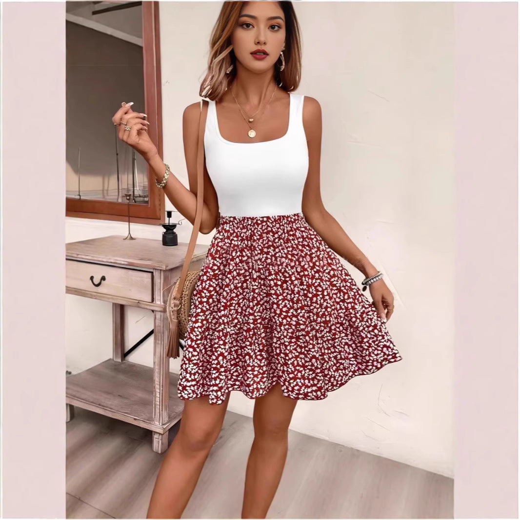 Damen Sommerkleid mit verspieltem Blumenmuster und körpernaher Passform EB