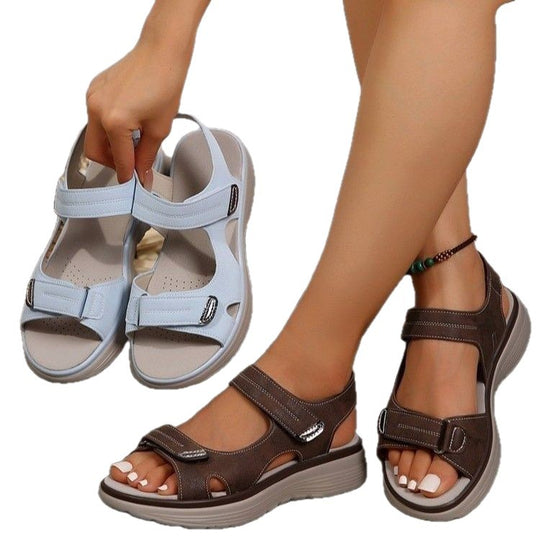 Damen Komfort-Sandalen mit verstellbaren Riemen und rutschfester Sohle EB