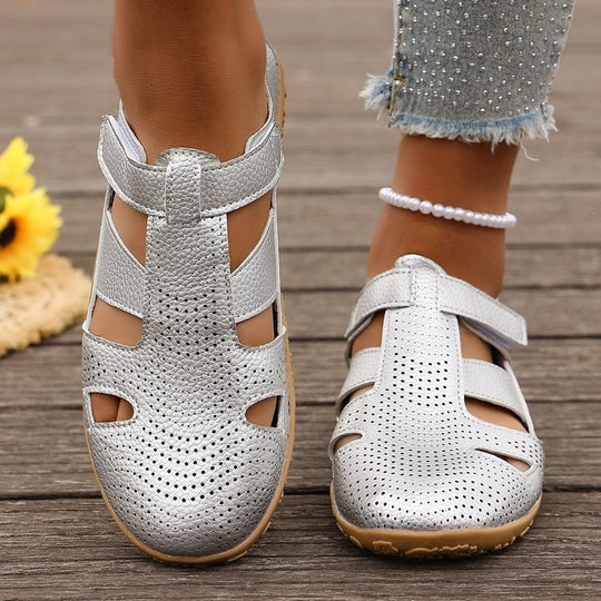 Damen Atmungsaktive Riemensandalen mit verstellbarem Klettverschluss EB