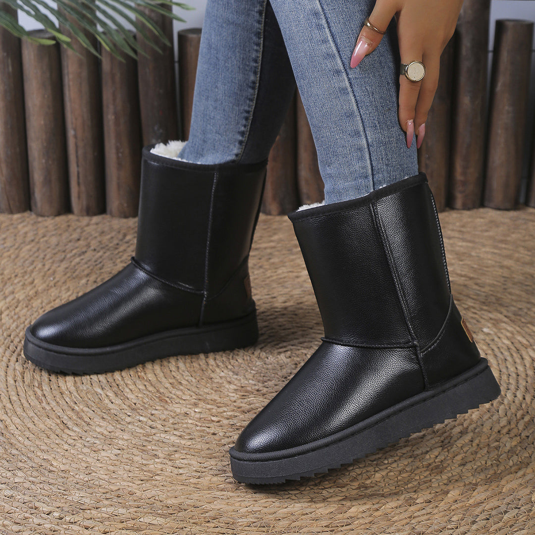 Damen kuschelige Winterboots mit warmem Innenfutter EB