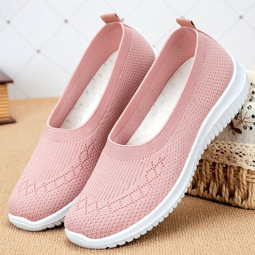 Damen Bequeme Slip-On Schuhe mit flexibler Sohle und atmungsaktivem Obermaterial EB