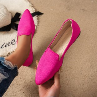 Damen Ballerinas mit eleganter Tweed-Oberfläche EB