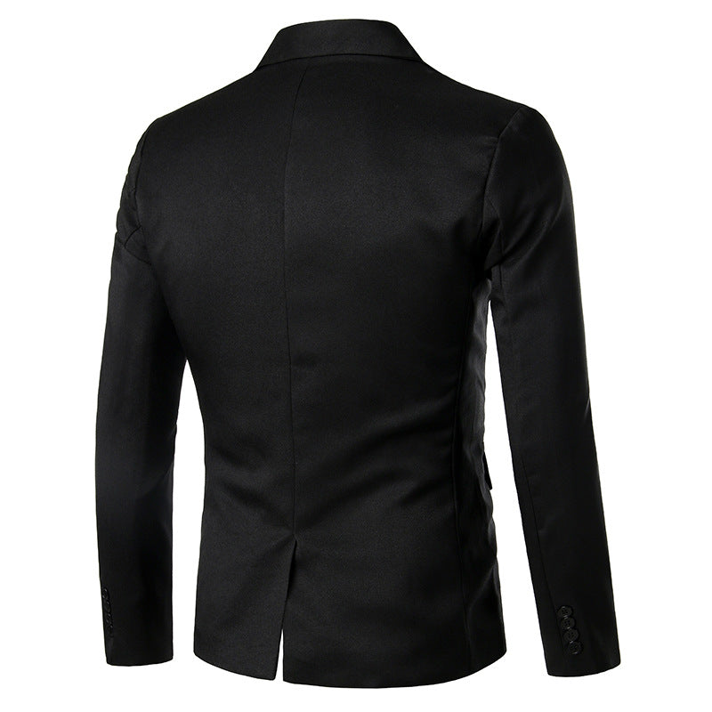Herren Eleganter Smoking Blazer mit schwarzem Revers EB