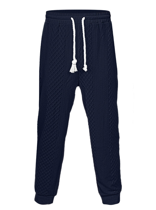 Herren nan Thermo-Zopfstrick-Jogginghose mit breitem Rippenbund und dekorativer Kordel EB