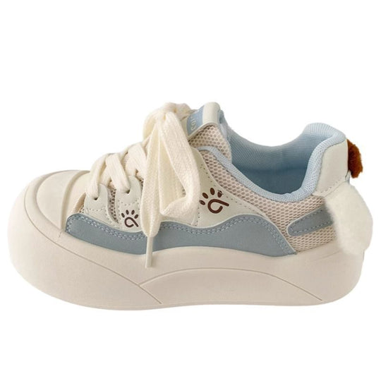 Damen Plattform-Sneaker mit verspielten Applikationen und bequemer Sohle EB