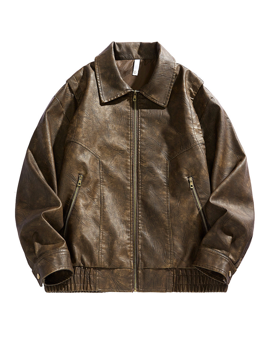 Herren kurz geschnittene jacke mit elastischem Bund und Taschen EB