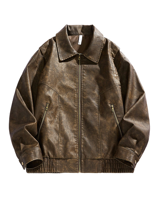 Herren kurz geschnittene jacke mit elastischem Bund und Taschen EB