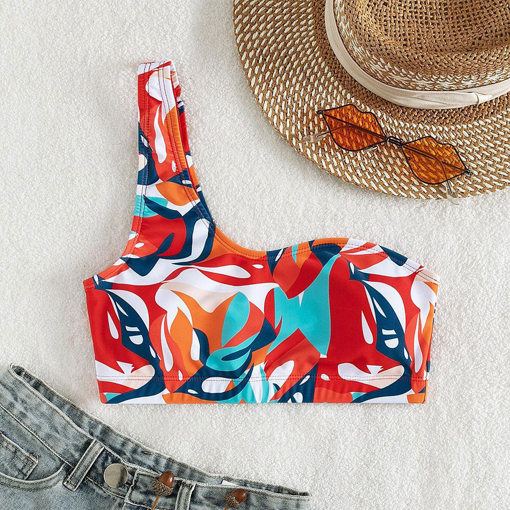 Damen Einteiliges Bikini-Set mit asymmetrischem Design EB