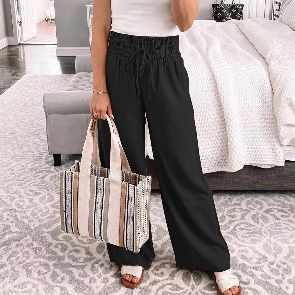 Damen Weite Freizeithose mit elastischem Bund und praktischen Taschen EB