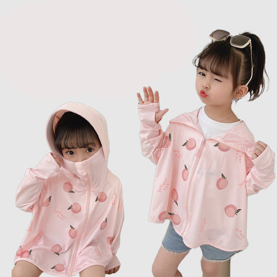 Kinder UV-Schutzjacke mit Kapuze und leichten atmungsaktiven Eigenschaften EB