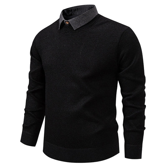 Herren modischer Pullover mit modernem Kragen und hochwertigem Material EB