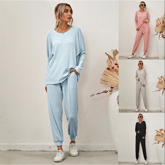 Damen Bequemer Strick-Jumpsuit mit Taschen und elastischem Bund EB