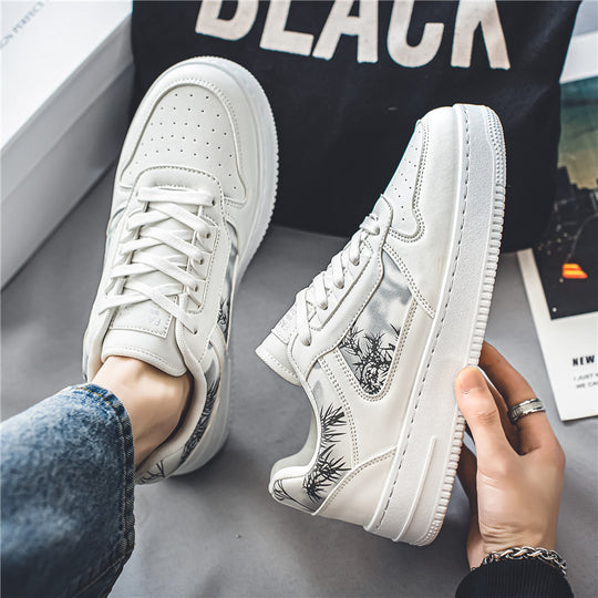 Damen Freizeitsneaker mit einzigartigem Grafikunterschrift und rutschfester Sohle EB
