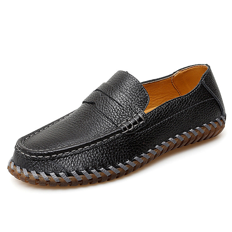 Damen Elegante Mokassins mit feinem Leder und handgenähtem Design EB