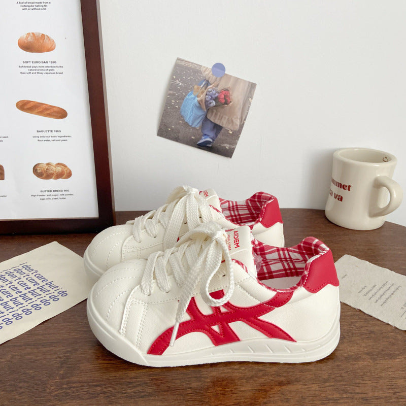 Damen Sportliche Sneaker mit kariertem Innenfutter und modischem Design EB