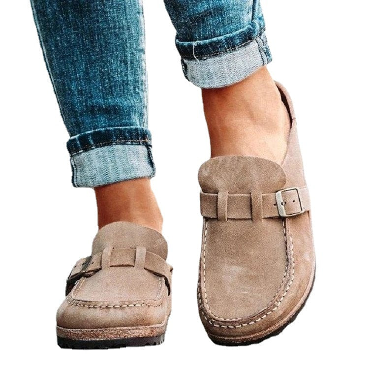 Damen Mokassins im zeitlosen Design mit verstellbarem Riemen EB