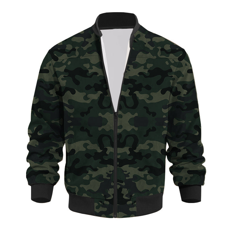 Herren Bomberjacke mit modernem Camouflage-Design und elastischen Bündchen EB