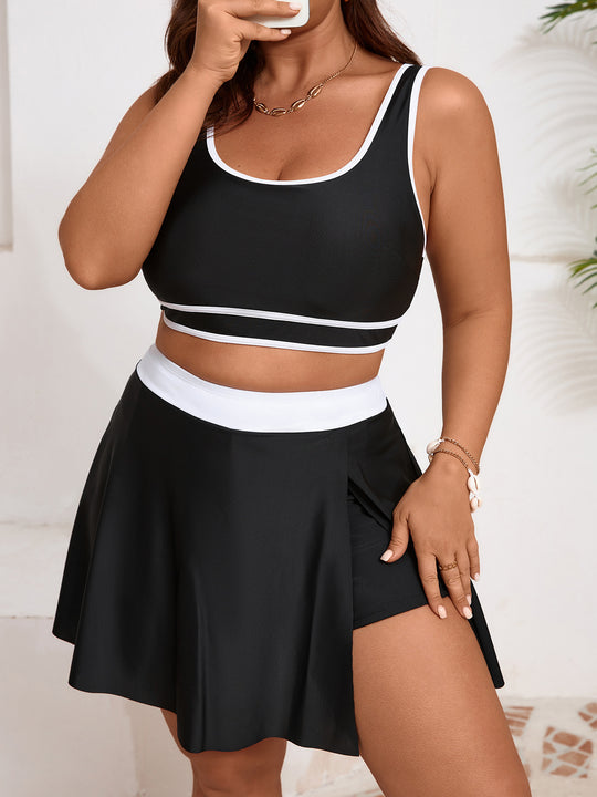 Damen Sportliches Badeset mit Rock EB