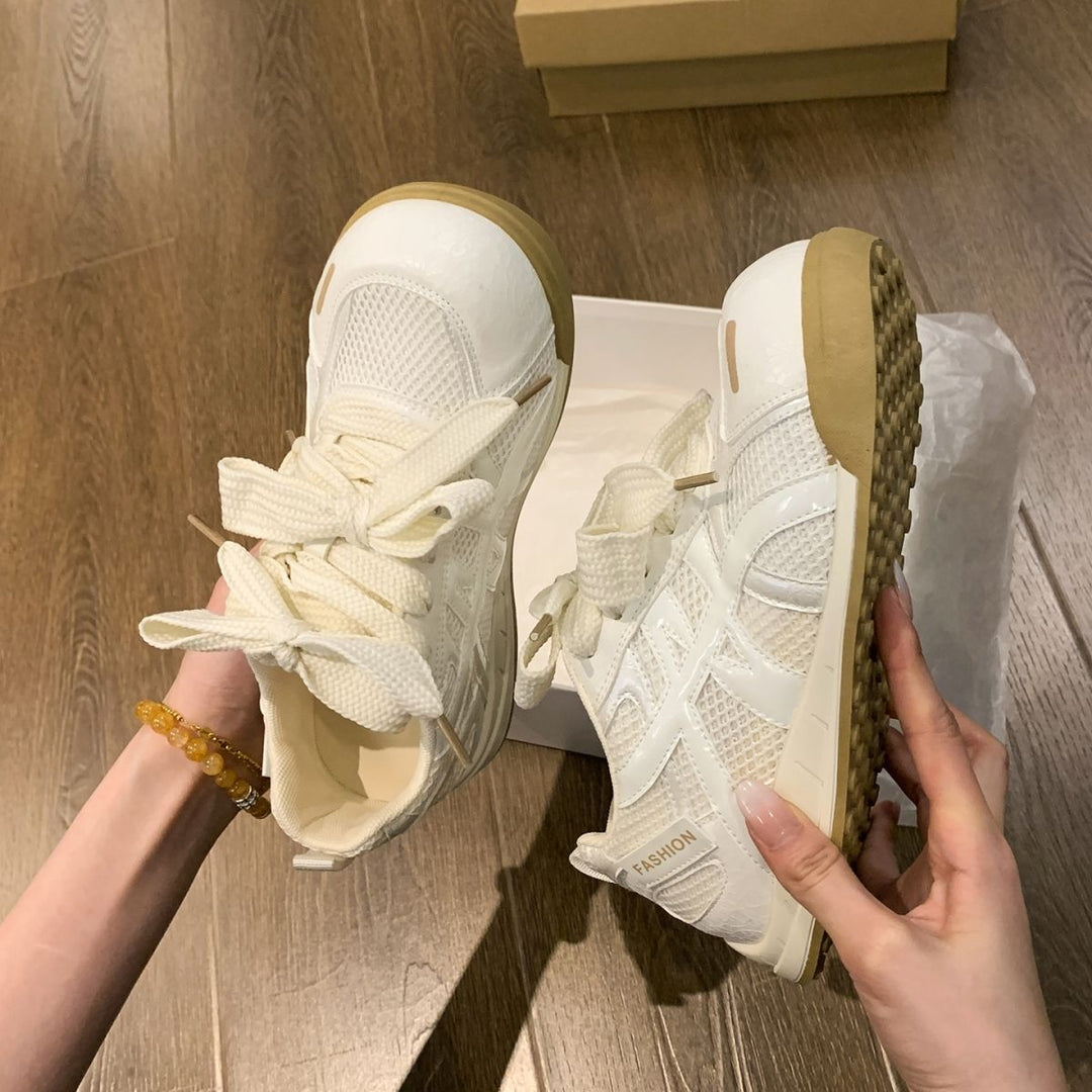Damen Sneaker mit atmungsaktivem Mesh-Obermaterial und einzigartigem Schleifen-Design EB