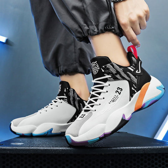 Damen Hochgeschnürte Sport Sneakers mit stoßdämpfendem Design und stylishem Obermaterial EB