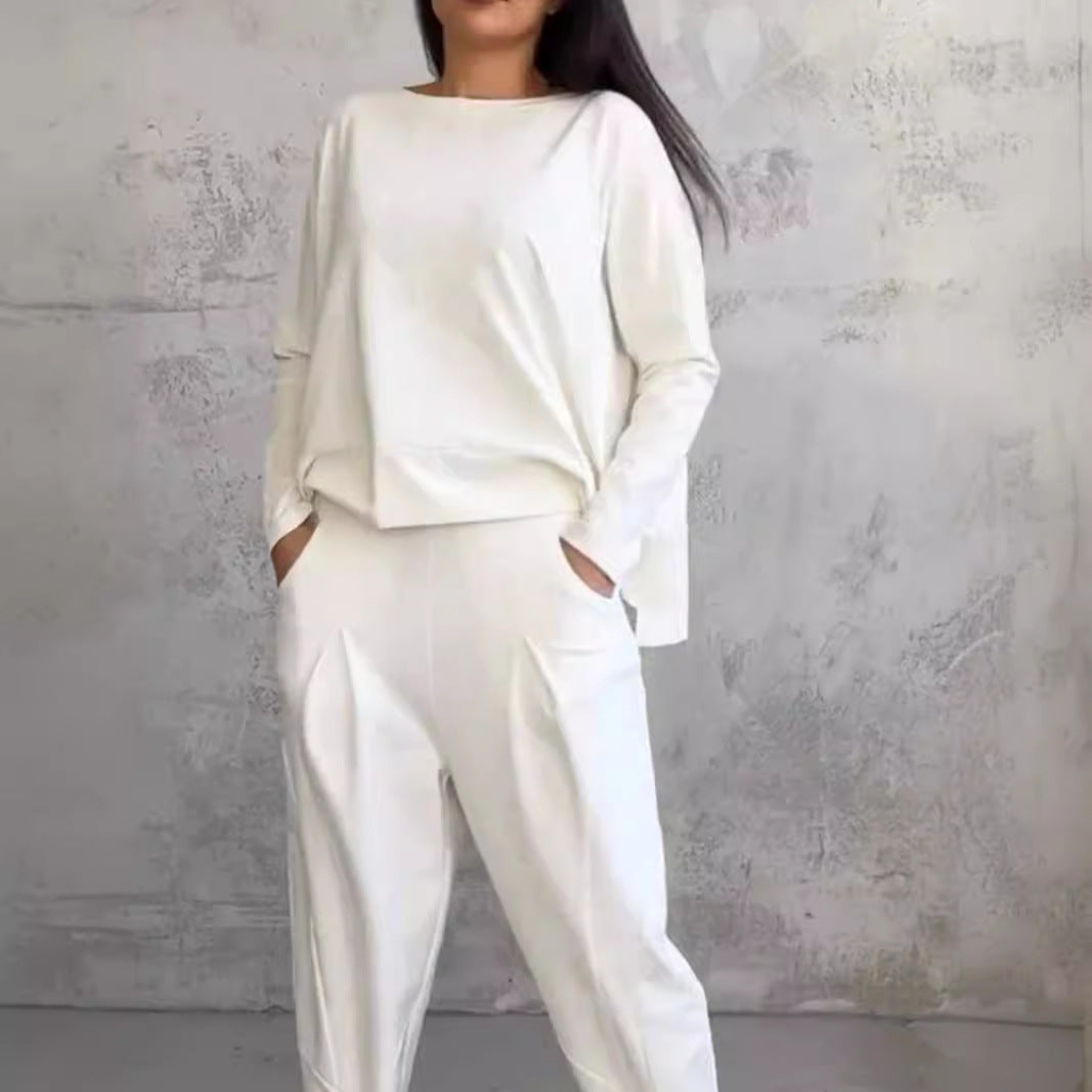 Damen lässiges Zweiteiliges Set aus hochwertiger Viskose EB