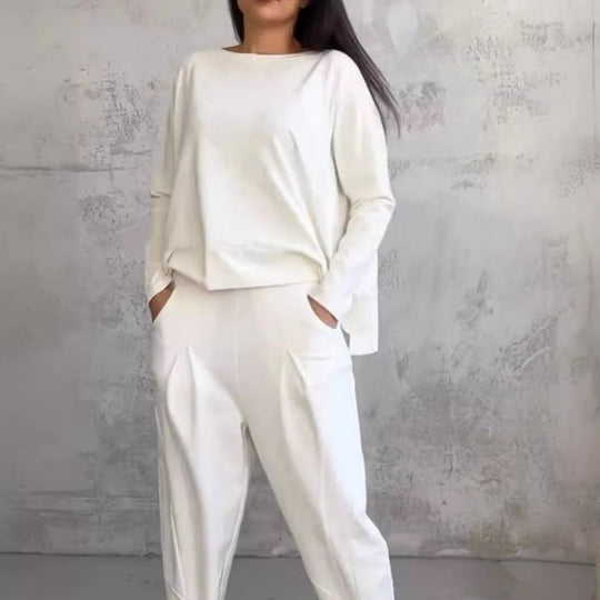 Damen lässiges Zweiteiliges Set aus hochwertiger Viskose EB