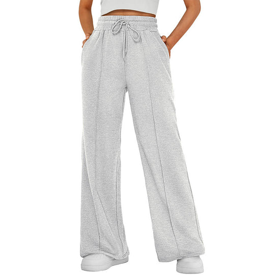 Damen nan weite Sweatpants mit hohem Bund und Tunnelzug EB