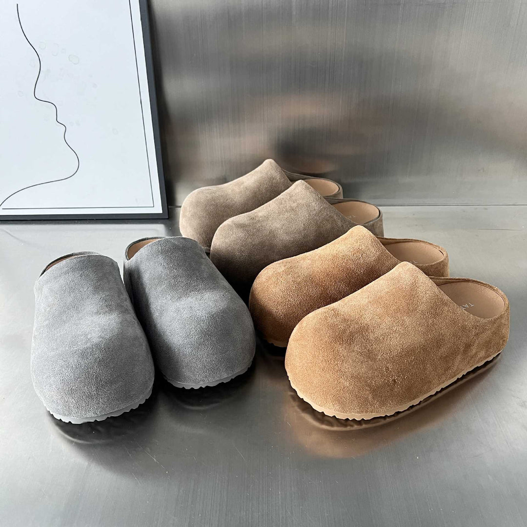 Damen modische Clogs aus weichem Wildleder mit ergonomischem Fußbett EB