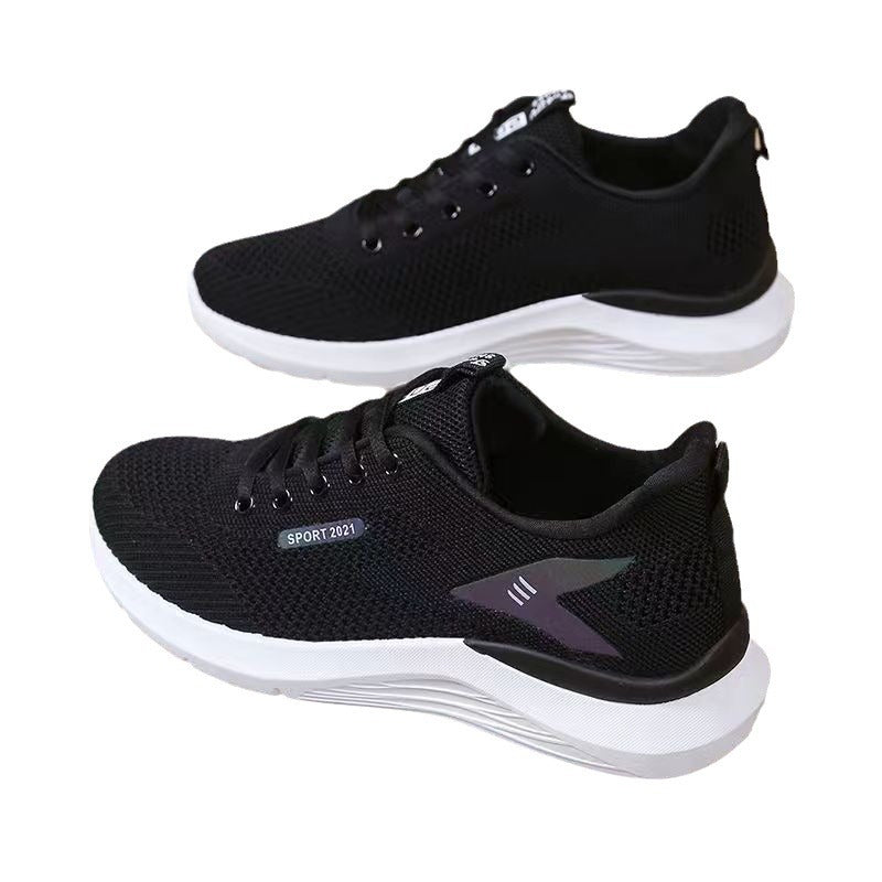 Damen Sportliche Sneakers mit flexibler Sohle und atmungsaktivem Mesh-Obermaterial EB