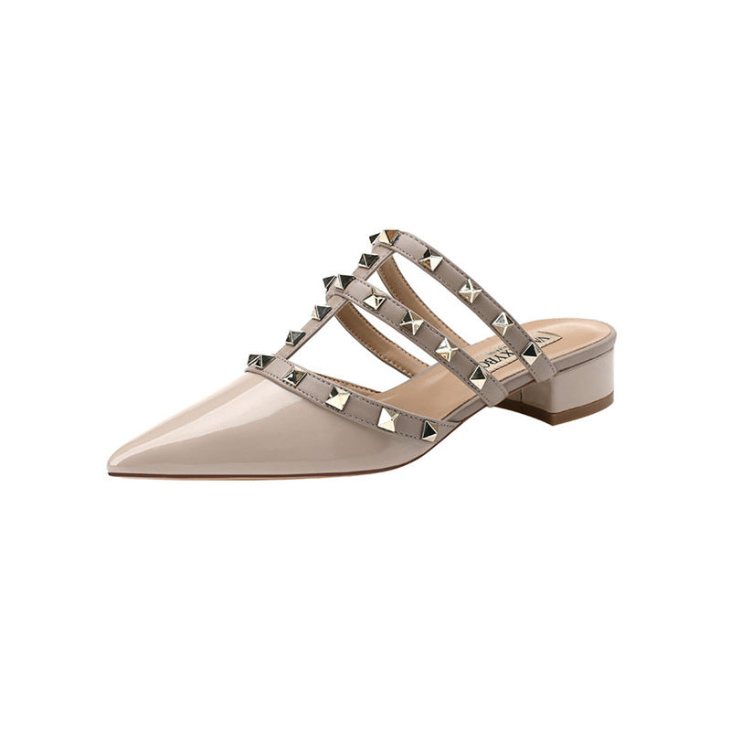 Damen Mules mit eleganten Riemchen und funkelnden Akzenten EB