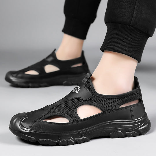 Herren nan atmungsaktive Outdoor-Sandale mit stoßdämpfender Sohle und verstärktem Zehenschutz EB