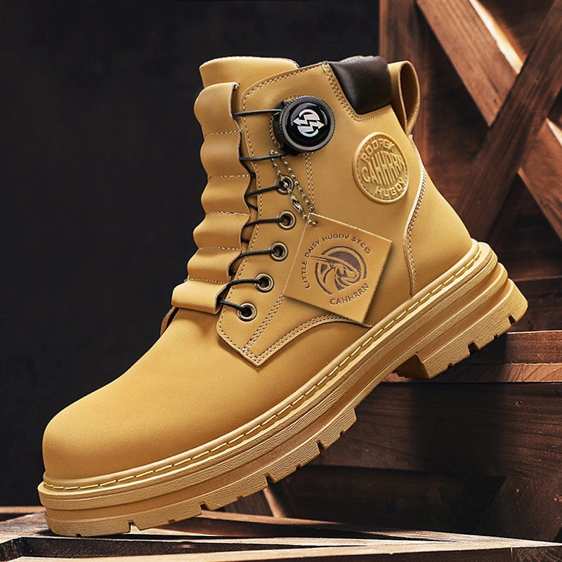 Herren robuste Schnürboots mit rutschfester Sohle und wasserabweisendem Obermaterial EB