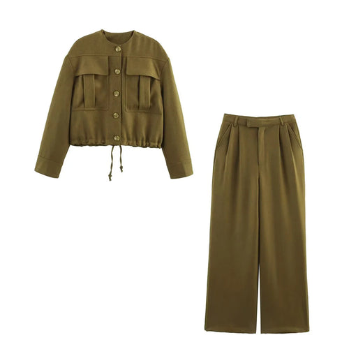 Damen elegante Palazzo-Hose mit Faltenwurf und hohem Bund EB