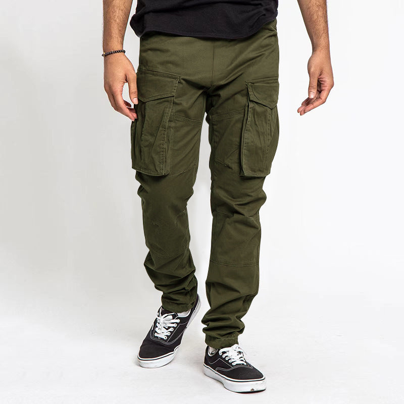 Herren Cargo-Hose mit Mehrfach-Taschen, tapered Passform & Kordelabschluss EB