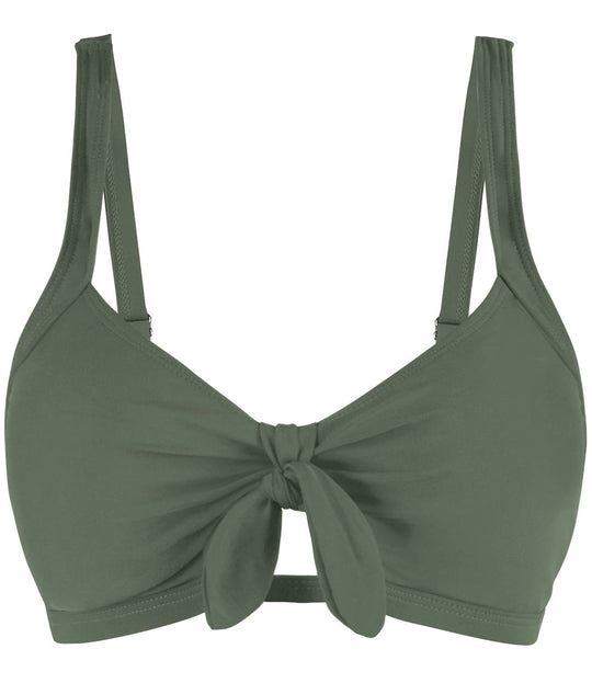 Damen Sportliches Bikinioberteil mit modischem Knotendetail EB