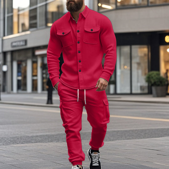 Herren nan Overshirt-Jacke im urbanen Utility-Look mit aufgesetzten Brusttaschen EB