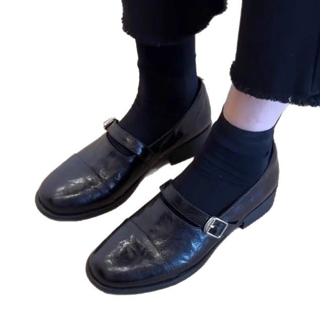 Damen Elegante Loafers mit dekorativem Schnallenverschluss EB