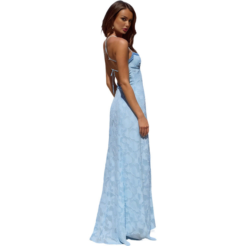 Damen Elegantes Maxikleid mit raffinierten Details EB